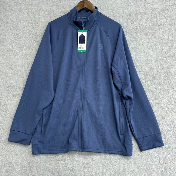 NEW Bench Urbanwear Men's XL Quick Drying Active Sweatshirt Blue Full Zip - Picture 2 of 8